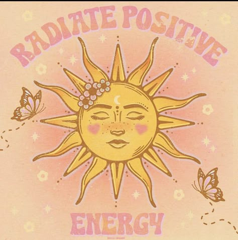 Sunshine Energy, Radiate Positive Energy, Energy Positive, Butterfly Nature, Hippie Aesthetic, Aesthetic Boho, Witchy Wallpaper, Hippie Wallpaper, Arte Inspo