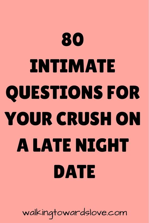 Late night dates can be the perfect time to explore a deeper, more intimate connection with your crush. The quiet and relaxed atmosphere allows for more personal and intriguing conversations. These 80 spicy questions are designed to add a touch of excitement and help you discover each other’s desires and fantasies. Whether you’re looking to Late Night Questions To Ask, Late Night Questions, Spicy Questions To Ask Your Girlfriend, Late Night Talks Questions, Spicy Questions To Ask Your Crush, Intimate Question Game, Spicy Questions To Ask Your Boyfriend, Late Night Dates, Spicy Questions To Ask