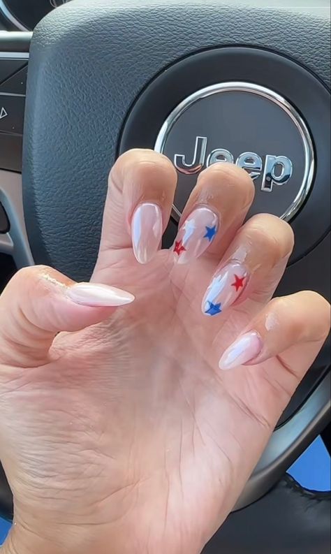 Red White And Blue Nails, White And Blue Nails, Teen Nails, Usa Nails, Fourth Of July Nails, 4th Of July Nails, Summery Nails, July Nails, Cute Gel Nails