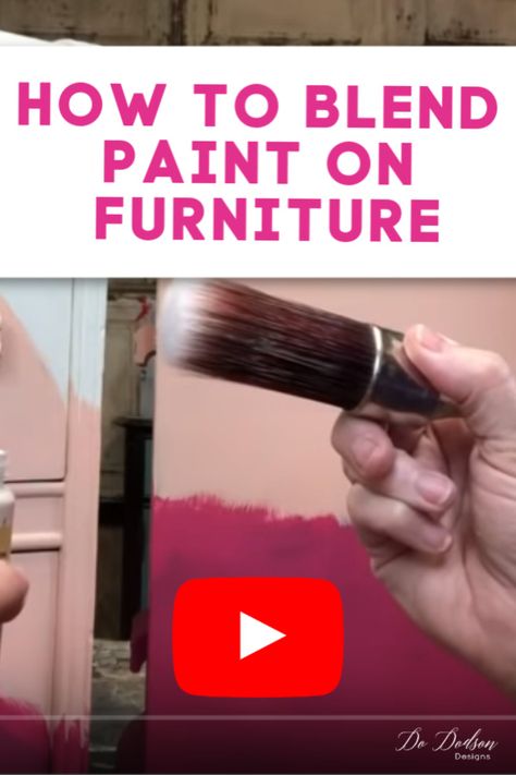 Hand Painted Furniture Bohemian Diy, Blending Chalk Paint On Furniture Videos, Blending Furniture Paint, How To Blend Chalk Paint On Furniture, Furniture Painting Techniques Tutorials, Blended Painted Furniture, How To Blend Paint On Furniture, Blending Paint On Furniture, Blending Chalk Paint On Furniture