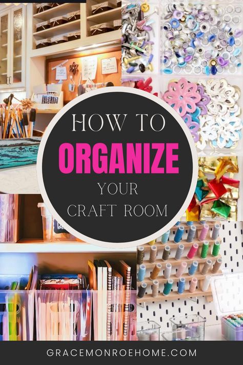 How to Organize a Craft Room Well With 10 These Simple Ideas Organize A Craft Room, Sewing Room Makeover, Vintage Craft Room, Craft Room Organization Storage, Craft Room Organizing, Craft Room Organization Diy, Office Organizing, Organization Storage Ideas, Craft Spaces