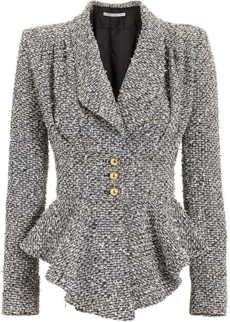 Alessandra Rich Sequinned Tweed Peplum Jacket Peplum Jacket Outfit, Tweed Top, Defined Waist, Peplum Jacket, Alessandra Rich, Fashionista Clothes, Fashion Hacks Clothes, Peplum Hem, Work Attire