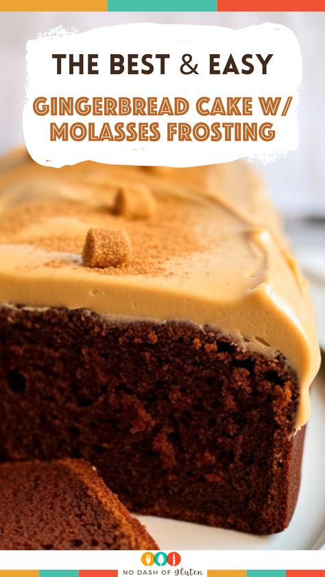 Gingerbread Cake Frosting, Gingerbread Cake With Cinnamon Frosting, Molasses Ginger Cake, Gingerbread Carrot Cake, Molasses Cake Recipe, Ginger Cake Recipe Easy, Gingerbread Cake With Molasses Frosting, Gingerbread Frosting Recipe, Molasses Frosting