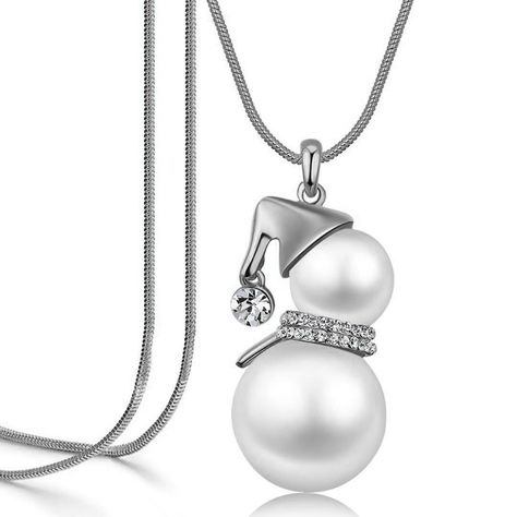 Cute Snowman Pendant Long Necklace For Women Pearl Jewelry Santa Claus Christmas Gifts *** Check out the image by visiting the link. (This is an affiliate link) #pendantnecklaces Pearl Ideas, House Of Night, Jewelry Reference, Pearl Jewelry Gift, Christmas Jewellery, Essential Oil Jewelry, Christmas Necklace, Christmas Clothing, Pearl Jewelry Wedding