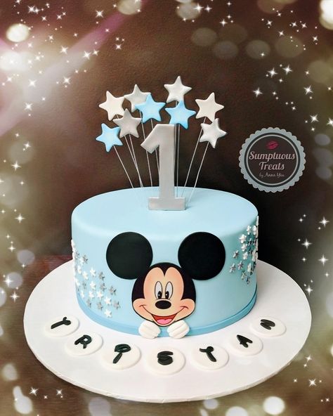 1st Birthday Cake Mickey Mouse, 1 Year Birthday Cake Design, Cakes For 1st Birthday Boy, Birthday Cakes 1 Year, Baby Birthday Cake Design, Cake Designs Boys Kids, 1 Kg Cake Designs For Birthday, 2 Year Boy Birthday Cake, 1st Birthday Cakes Boy