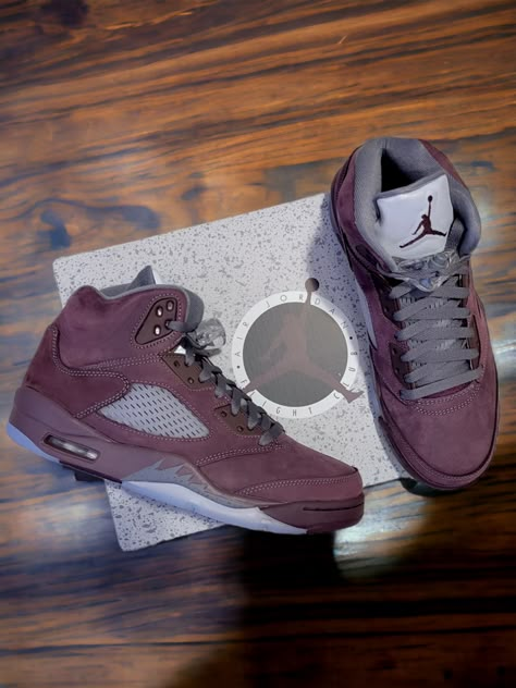 Air Jordan 5 Retro SE - Burgundy Jordan 5 Burgundy, Jordan 5 Burgundy Outfit, Burgundy 5s, Jordans 5, Burgundy Jordans, Air Jordan Retro 5, Jordan 5s, Maroon Shoes, Jordan Retro 5