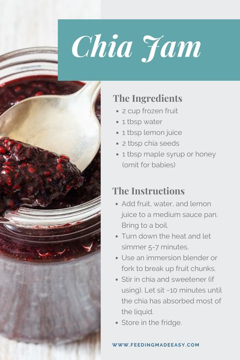 Chia Seed Jam Sugar Free, Jam With Chia Seeds, Chia Seed Jam Recipe, Volume Eating, Chia Jam Recipe, Chia Seed Jam, Snacks Easy, Chia Jam, Work Lunches