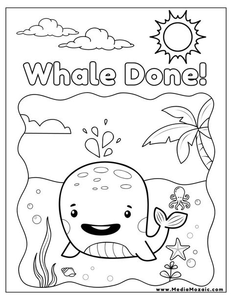 Printable Ocean Coloring Pages, Ocean Coloring Pages For Kids, Under The Sea Animals, Ocean Coloring Pages, Summer Coloring, Summer Coloring Pages, Sea Summer, All About Me, Ocean Creatures