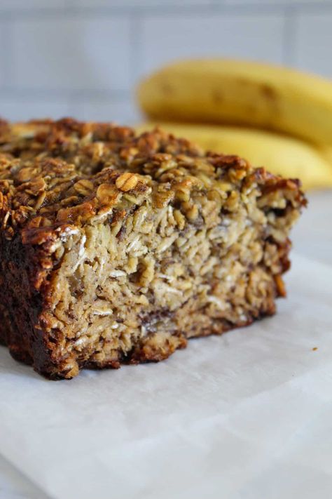 Healthy Flourless Banana Bread, Flowerless Banana Bread, Flourless Oatmeal Bread, Banana Bread Flourless, Healthy Gluten Free Banana Bread, Flourless Banana Bread Recipe, Flourless Banana Muffins, Flourless Recipes, Banana Bread Easy