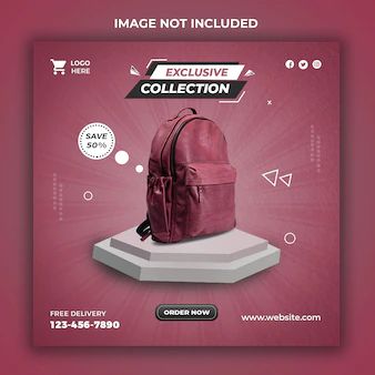 Product Social Media Design Vectors, Photos and PSD files | Free Download Product Posts Social Media, Bag Poster Design Products, Bags Social Media Design, Bag Social Media Post, Product Social Media Post Design, Product Social Media Design, Bag Poster, Posters Layout, Amazing Maze