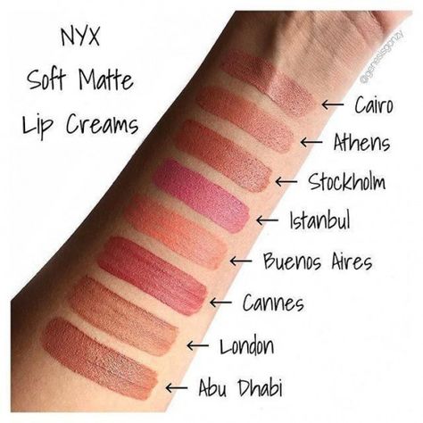 Nyx Madeline, Mate Lipsticks, Nyx Stockholm, Bright Summer Acrylic Nails, Makeup Ulta, Nyx Lingerie, Mac Velvet Teddy, Nyx Soft Matte Lip Cream, Nyx Soft Matte