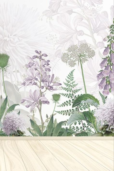 Sir Edward Wallpaper Edward Wallpaper, Foxglove Plant, Botanical Mural, Foxglove Flowers, Purple Colour Flowers, Arte Aesthetic, Peach Wallpaper, Pink Flowers Wallpaper, Flowers Wallpapers