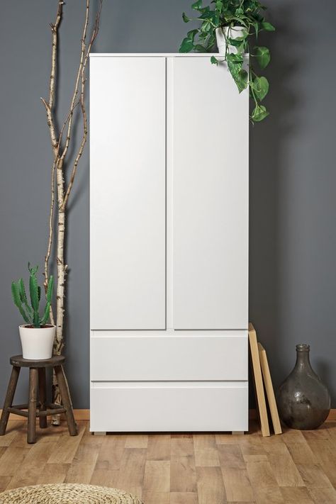 Magic 80cm Clothes Storage System White Wooden Wardrobe, Modern Contemporary Home Office, Contemporary Home Office Furniture, Wooden Wardrobe Design, Armoire D'angle, Wardrobe Door Designs, Wardrobe Designs, Contemporary Home Office, Office Storage Cabinets