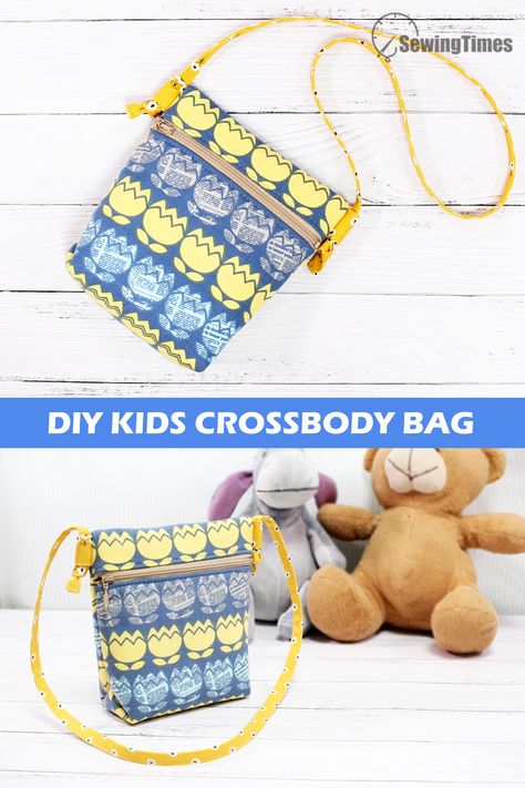 Kids Purse Sewing Pattern, Kids Purse Diy, Diy Purse For Toddler, Crossbody Bag Pattern Free, Cross Body Bag Pattern Free, Girls Sewing Patterns Free, Crossbody Bag Tutorial, Crossbody Bag Diy, Childrens Purses