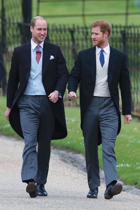 Giving traditional wedding morning dress a twist | British GQ | British GQ Wedding Morning Suits, Night Wear Pajamas, Pippa Middleton Wedding, Morning Suit, Posh Wedding, Black Tie Tuxedo, James Middleton, Morning Coat, Mens Wedding Attire