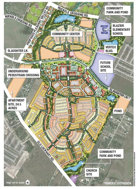 "Goodnight mixed-use development to add 3,500 homes, retail, parks," by Community Impact Newspaper featuring Goodnight. Site Development Plan, City Skylines Game, Urban Ideas, Community Impact, Urban Design Diagram, Urban Design Architecture, Urban Design Concept, Urban Design Plan, Eco City