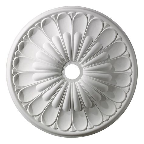 ELK Lighting Melon Reed M1009 Medallion Pendant - 32 in. - M1009AB Pop Moulding, Heart Furniture, Plaster Ceiling Rose, White Melon, Gypsum Decoration, White Ceiling Light, House Ceiling, Plaster Ceiling, Ceiling Medallion