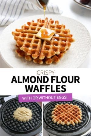 Almond Flour Protein Waffles, Paleo Waffles Almond Flour, Almond Flour Waffles Easy, Almond Flour Chaffle, Almond Flour Waffles, Almond Flour Pancakes, Waffle Maker Recipes, Almond Flour Recipes, Filling Breakfast