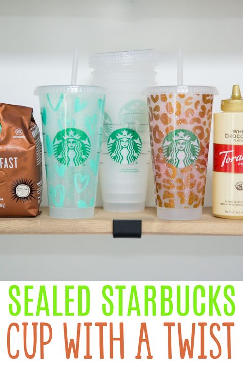 This DIY glitter Starbucks cup is too cute. Learn how to seal your Starbucks cups easily and professionally. Making Starbucks decals with your Circuit is fun and easy. How To Seal Vinyl On Plastic Cups, Starbucks Crafts Diy, How To Seal Vinyl On Cups, Starbucks Crafts, Diy Recycled Projects, Starbucks Diy, Beginner Crafts, Diy Glitter, Simple Crafts