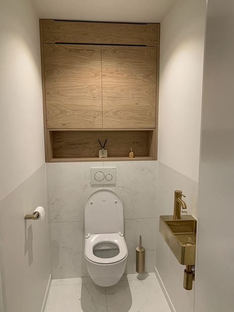 Small Toilet Design, Toilette Design, Toilet Room Decor, Wc Design, Small Toilet Room, Restroom Design, Washroom Design, Small Toilet, Bathroom Redesign