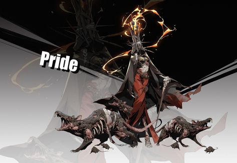 Pride, WenXu Xu on ArtStation at https://www.artstation.com/artwork/g2lLPL Pride Sin, Dnd Monsters, Unusual Art, Creature Concept Art, 2d Art, Monster Art, Seven Deadly Sins, Creature Concept, Female Character Design