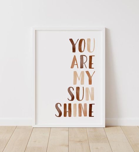 Boho Nursery Canvas Art, Burnt Orange Boho Nursery, You Are My Sunshine Print, Quotes For Nursery Wall, You Are My Sunshine Nursery, Burnt Orange Nursery, Nursery Art Ideas, Boho Neutral Nursery, Orange Nursery Decor