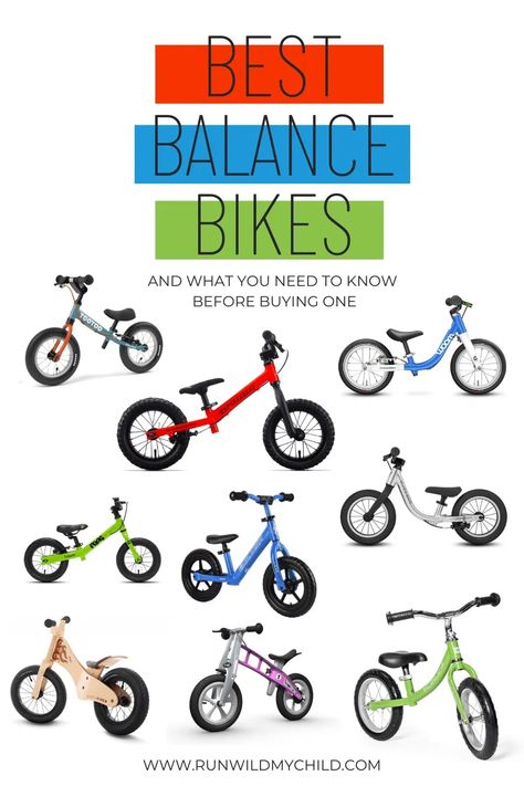 Best Balance Bikes for Kids • We've rounded up the best balance bikes for kids on the market and given you the scoop on what makes them so great (or not so great). Everything you need to know before buying a balance bike. #balancebikes #balancebike #toddlerbikes #balancebikesforkids #balancebikesfortoddlers #bikingwithkids #bikingwithtoddlers Toddler Bicycle, Outdoorsy Kids, Cycle For Kids, Bike With Training Wheels, Toddler Bike, Hiking With Kids, Outdoor Activities For Kids, Kids Gear, Kids Adventure