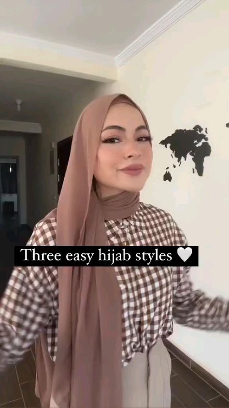 @aracelithejelly Easy Hijab Style, How To Wear Hijab, Simple Hijab Tutorial, Estilo Hijab, Stile Hijab, Simple Hijab, Hijab Look, Hijab Style Tutorial, Street Hijab Fashion