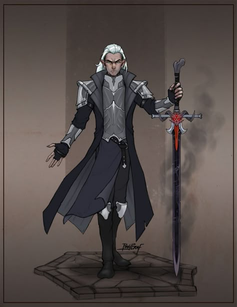 [ART] Hexblade Warlock, Evendur Greycastle : DnD Hexblade Warlock, Male Character Design, Dnd Character Art, D D Character Ideas, Dnd Character Ideas, Dungeons And Dragons Characters, Dungeons And Dragons Homebrew, Dnd Ideas, Dnd Art