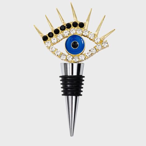 Wholesale Evil Eye Wine Stopper for your store - Faire Italy Joanna Buchanan, Wine Top, Wine Bottle Stoppers, I Am So Happy, Chic Gifts, Bottle Stopper, Wine Stoppers, Bar Tools, Eye Design