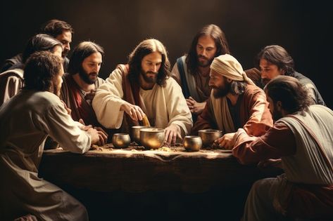 Foto the last supper the 12 apostles and... | Premium Photo #Freepik #photo 12 Apostles Of Jesus, The Lords Supper, Last Supper Photo, Last Supper Painting, Last Supper Art, The Last Supper Painting, Jesus Last Supper, The 12 Apostles, Catholic Artwork