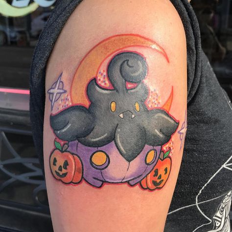 Shiny Pumpkaboo, Sarah Tattoo, Bestie Tattoo, Ghost Pokemon, Pokemon Tattoo, Kawaii Tattoo, Fresh Tattoo, Cute Tiny Tattoos, Shiny Pokemon