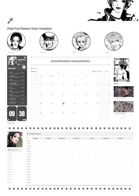 Nana Notion Template: The Ultimate Guide to O Watchlist Template, Notion Anime, Anime Watchlist, Class Planner, Simple Daily Planner, Notion Inspo, Etsy Planner, Notion Dashboard, Aesthetic Notion