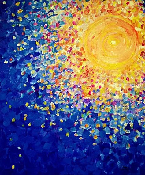 Abstract Sun Painting, Sun Paintings, Art Soleil, Sun Painting, Sun Art, Wow Art, Art Inspiration Painting, Ethereal Art, Painting Inspo