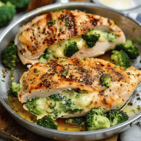 Broccoli Cheddar Stuffed Chicken, Broccoli Stuffed Chicken Breast, Stuffed Chicken Recipes, Recipe For Broccoli, Chicken Breast Recipes Dinners, Texture Contrast, Stuffed Chicken Breast, Sugar Recipes, Chicken Breast Recipe