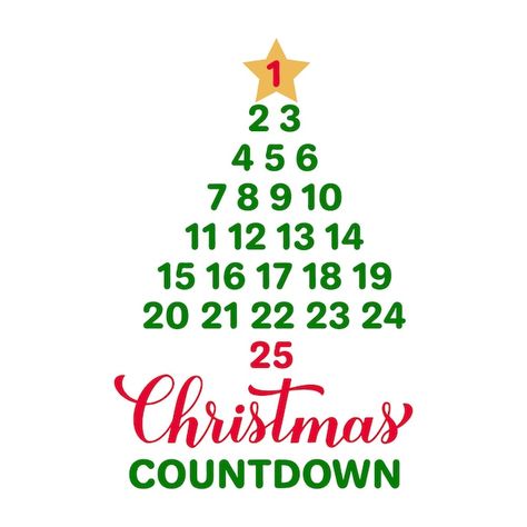 Christmas countdown sign days until chri... | Premium Vector #Freepik #vector #funny-christmas #christmas-symbols #merry #santa-gift Advent Calendar Template, Christmas Countdown Sign, Christmas Symbols, Countdown Sign, Days Till Christmas, Days Until Christmas, Christmas Printable, Christmas Advent Calendar, Template Ideas