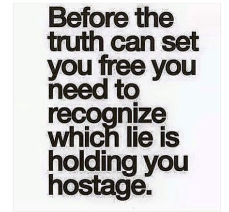 Before the truth can set you free you need to recognize which lie is holding you hostage... Collateral Beauty, Image Positive, A Course In Miracles, Inspirational Quotes Pictures, Inspiration Instagram, Set You Free, Quotable Quotes, Look At You, Note To Self