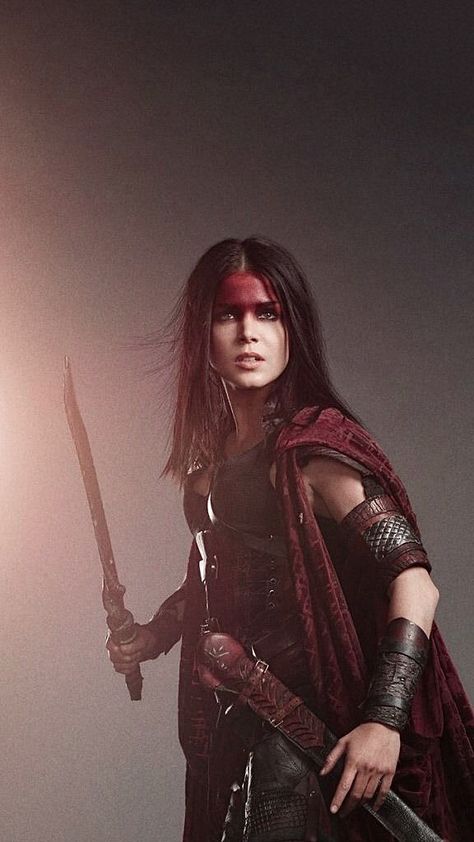 Swords, A Woman, The 100, Makeup, Red, Make Up