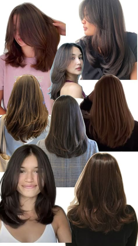 Haircut Inspo, Cortes De Cabello, Medium Hair, Hair Cut, Hair Goals, Medium Length, New Hair, Brown Hair, Hair Inspo