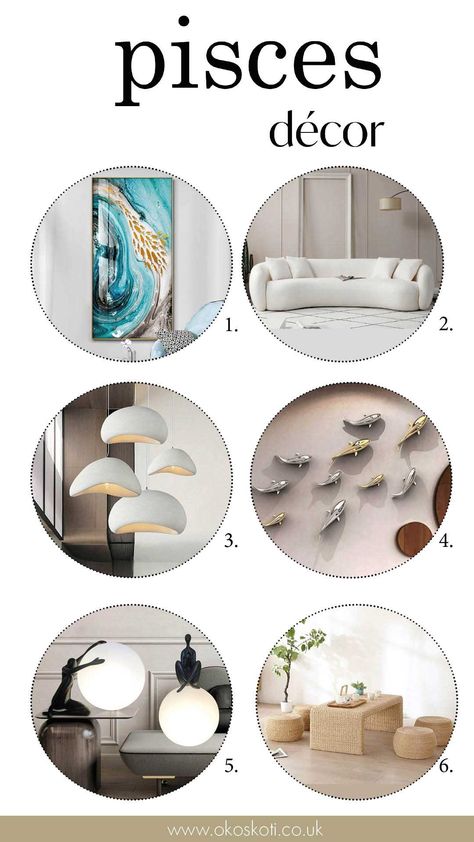 pisces-products-okos-koti-z Pisces Home Decor, Big Dreams, Pisces Zodiac, Bedroom Colors, Inspired Homes, Dream Big, Decorating Your Home, Home Decor, Home Décor