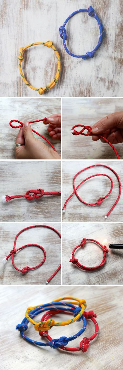 DIY 3 Last Minute Rope Bracelets for Dad | http://helloglow.co/diy-fashion-last-minute-rope-bracelets-for-dad/ Men Recipes, Climbing Party, Gym Rats, Paracord Ideas, Lucet, Rope Bracelets, Diy For Men, Paracord Projects, Diy Bracelets Easy