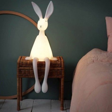 Bunny Nursery Theme, Baby Room Lamps, Multibrand Store, Nursery Interior Design, Bunny Nursery, Baby Night Light, Nursery Lamp, Kids Lamps, Night Light Kids