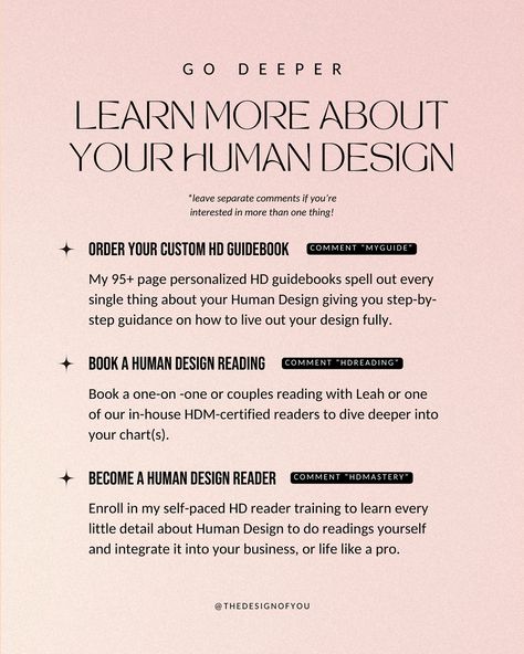 Let’s dive into the Profiles in Human Design! Your Profile in Human Design is your personality archetype and the role you are meant to play in this lifetime✨ Understanding your profile provides you with valuable insights into your unique qualities and life path! There are 12 unique profile combinations made from 6 numbers that are called lines in HD! If you don’t know your profile, comment MYCHART and I will send you the link to look up your chart on my website! Swipe to learn more about... Personality Archetypes, My Signature, Your Profile, Human Design, Life Path, Guide Book, Understanding Yourself, Looking Up, My Website