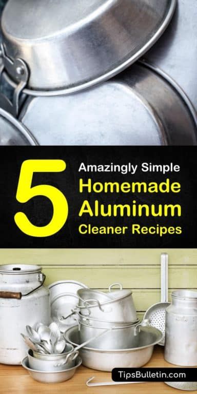 Learn how to make a homemade aluminum cleaner for pans, pots, and utensils at home using products like water and essential oils. These DIY cleaning tips will teach you how to clean and polish aluminum surfaces using cream of tartar, vinegar, and other natural remedies. #aluminumcleaner #aluminum How To Clean Aluminum, Arm And Hammer Super Washing Soda, Washing Soda, Cleaner Recipes, Aluminum Pans, Vinegar Cleaning, Bathroom Cleaning Hacks, Kitchen Cleaning Hacks, Diy Cleaners