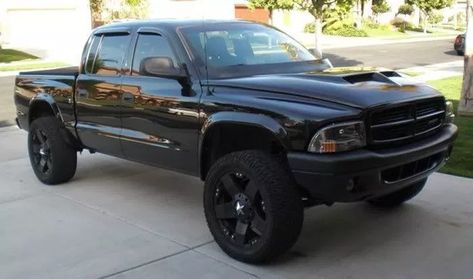 Dodge Dakota Murdered Out (blacked out)... Tinted Windows, Tonneau Cover, Rock Star Rims, Clear Hwadlights, Hood Scoop, Debadged Dodge Dakota Lifted, Dodge Ram Truck Accessories, Chevy Wheels, Chevy Trucks Accessories, Dakota Truck, Street Truck, Truck Accessories Ford, Pickup Truck Accessories, Tundra Truck