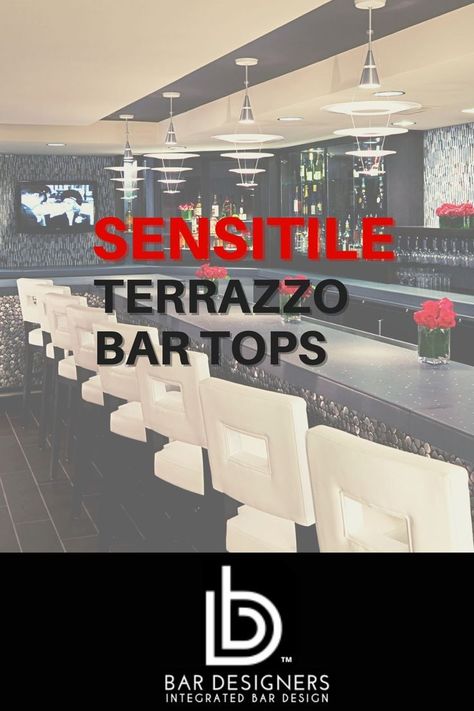 Sensitile Terrazzo bar tops Commercial Bar Design Ideas, Commercial Bar Design, Bar Top Ideas, Terrazzo Bar, Upscale Bar, Commercial Bar, Top Ideas, Bar Top, Bar Design