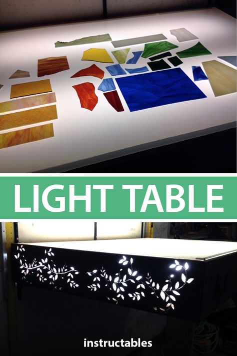 Glass Work Table, Stained Glass Furniture, Diy Holiday Gift Ideas, Woodworking Projects Easy, Diy Light Table, Gift Ideas Easy, Simple Woodworking Projects, Wood Craft Patterns, Scrap Wood Crafts