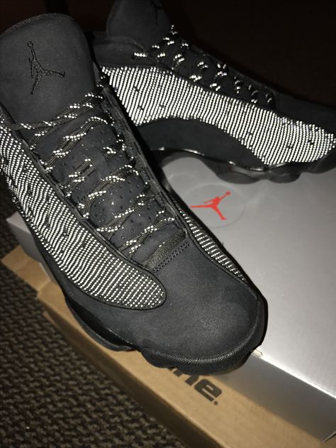 KOD Retro Jordan 13 "Black Cat" Retro 13 Black Cat, Jordan 12 Black, Jordan 13 Black, Retro 13, Jordans 12, Jordan 13, Nike Blazer, Clothes Ideas, Jordan Retro