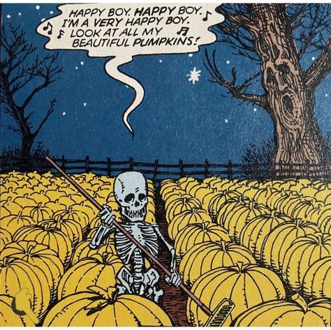 Beautiful Pumpkins, Happy Boy, A Skeleton, Samhain, Hallows Eve, Tim Burton, A Pumpkin, Halloween Art, Vintage Halloween