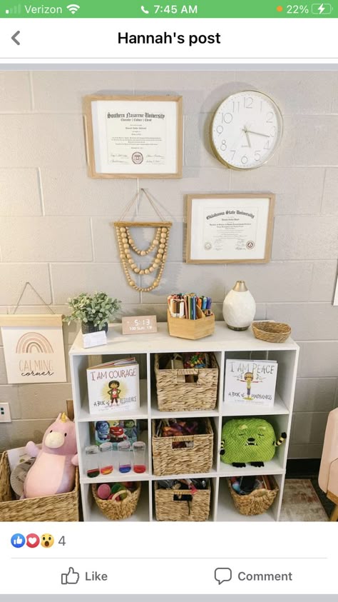 Private Practice Therapy Office Decor, Cozy Counseling Office, Elementary Counseling Office, Therapy Office Decor Private Practice Ideas, Small Counseling Office, Therapy Office Aesthetic, Therapy Office Decor Private Practice, Counseling Office Furniture, School Social Worker Office